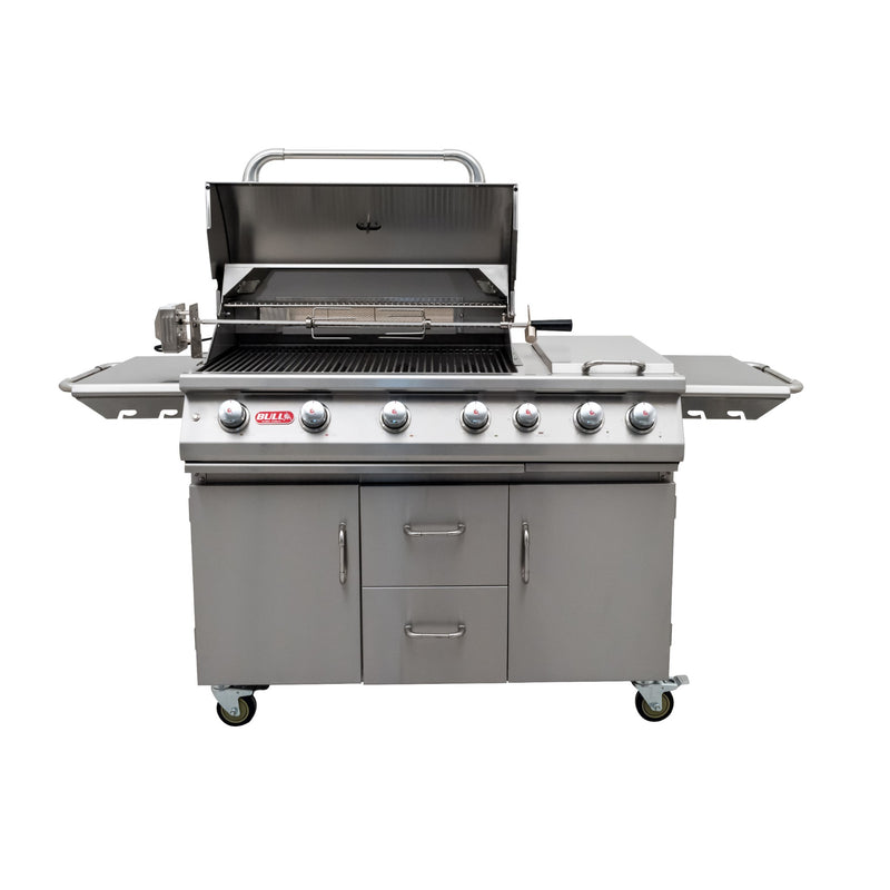 Bull 7 Burner Grill Gas BBQ (With Lights & Rotisserie)