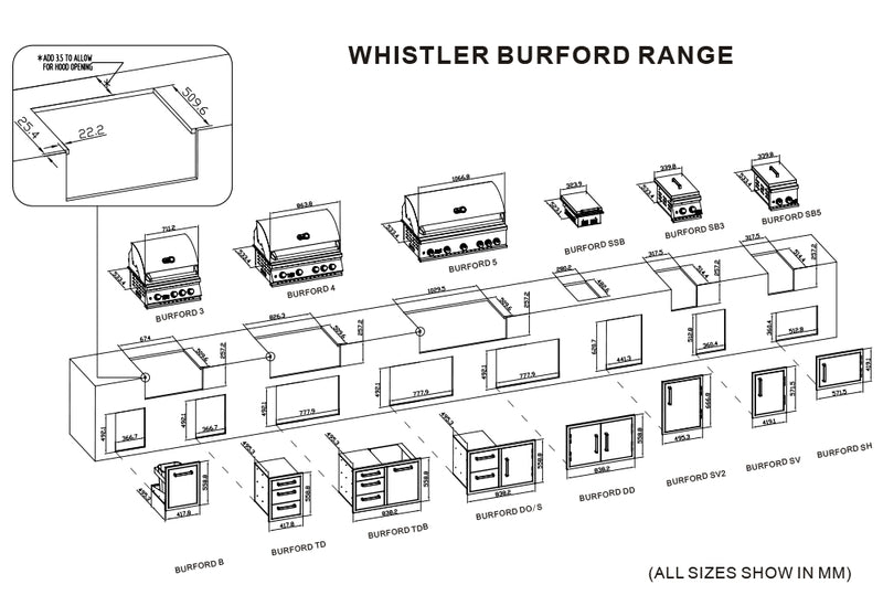 Whistler Burford Modular Single Horizontal Door