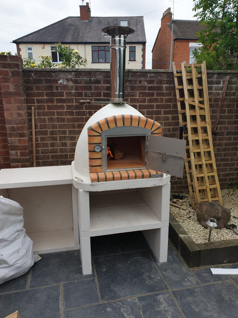 Xclusive Decor Supreme Wood Fired Pizza Oven With Stand And Side Table